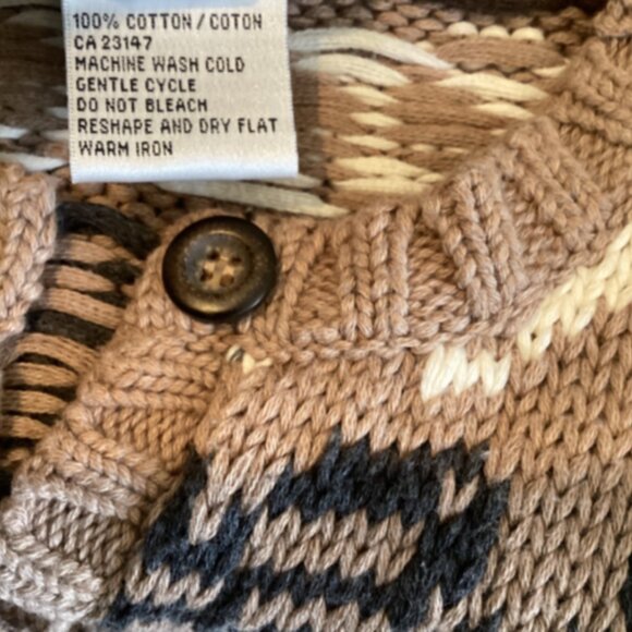 Talbots Nordic Fair Isle Cardigan Sweater Sz S #337L - Picture 9 of 9